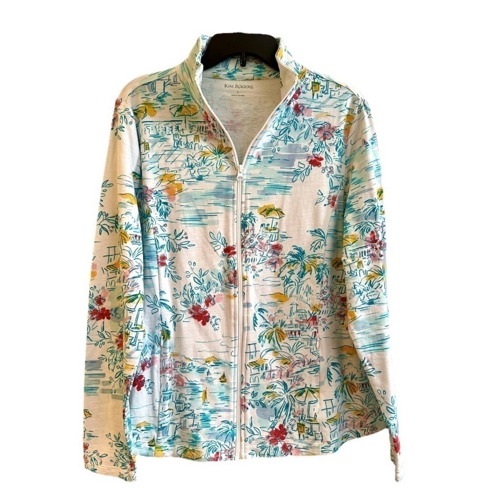 KIM ROGERS, NWT, WOMENS, PERFECTLY SOFT ZIP-UP JACKET. SIZE L